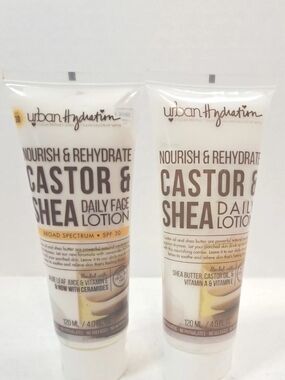 URBAN HYDRATION NOURISH REHYDRATE CASTOR & SHEA MOISTURE LOCKING LOTION- 2 PK
